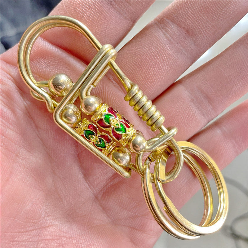 Porte-clés en laiton inoxydable