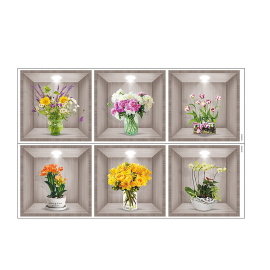 Sticker mural plante verte 3D