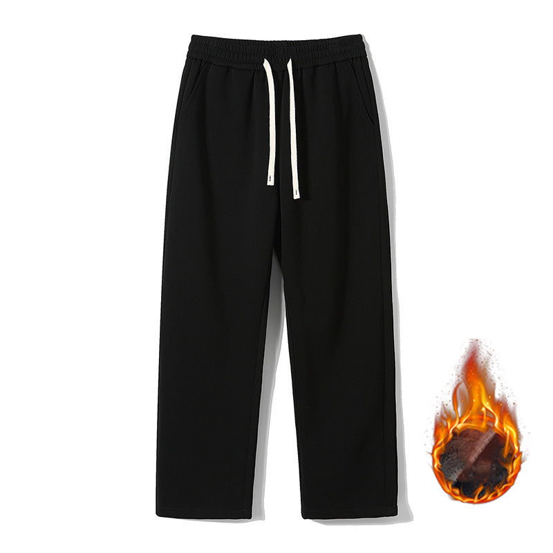 Pantalon de survêtement solide à taille coulissante pour hommes