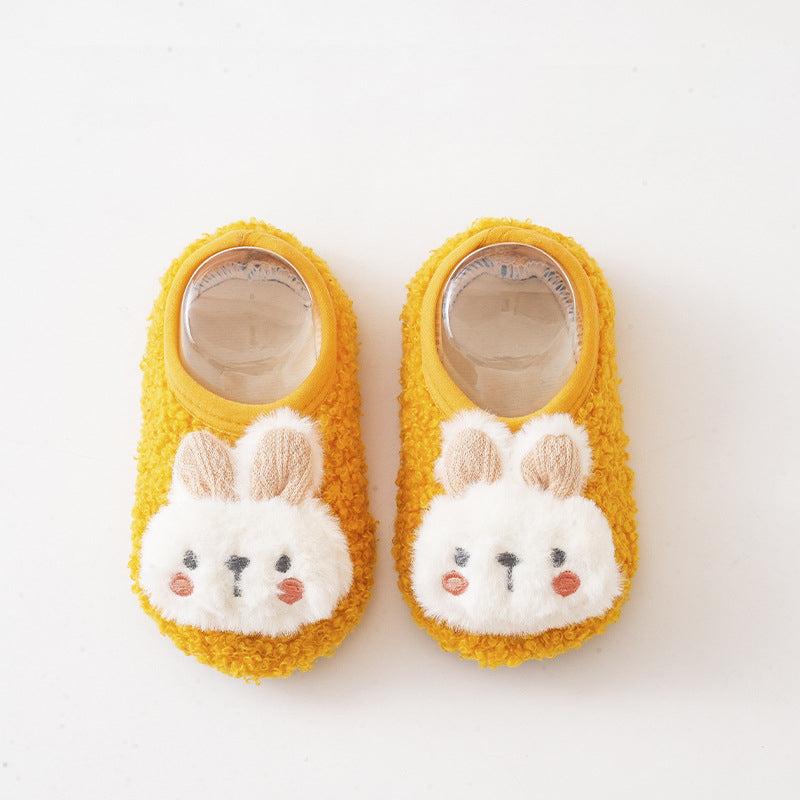 Chaussures chaussettes mignonnes en fourrure pour bébé