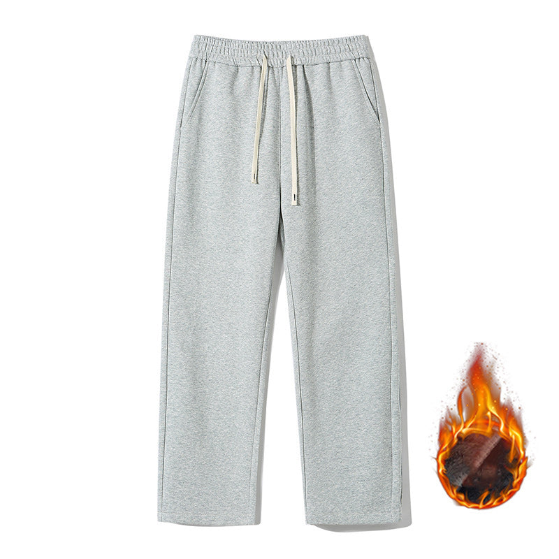 Pantalon de survêtement solide à taille coulissante pour hommes