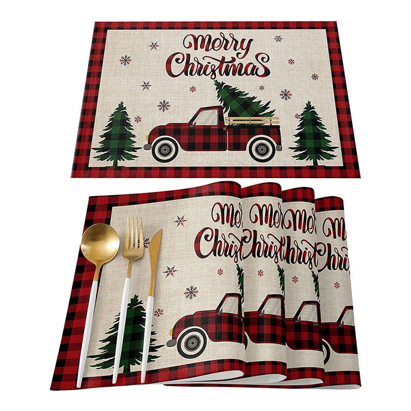 Sets de table Plaid de Noël