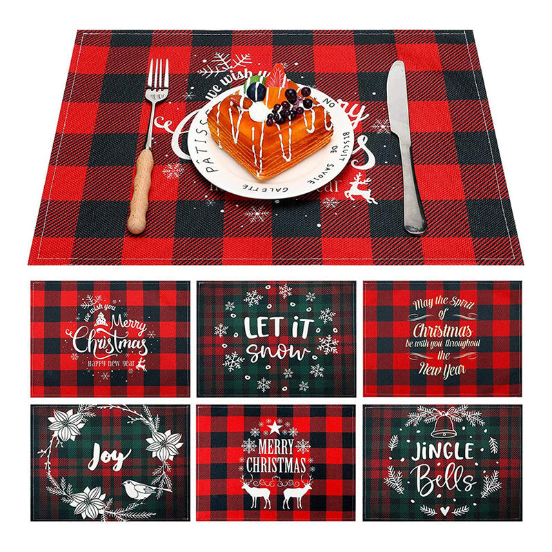 Sets de table Plaid de Noël
