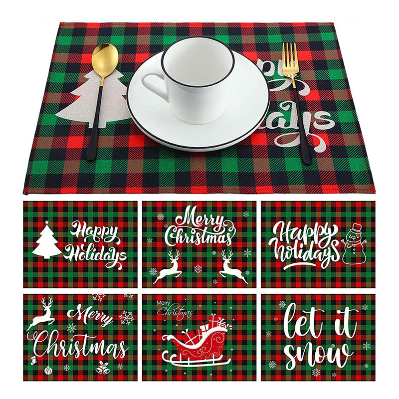 Sets de table Plaid de Noël