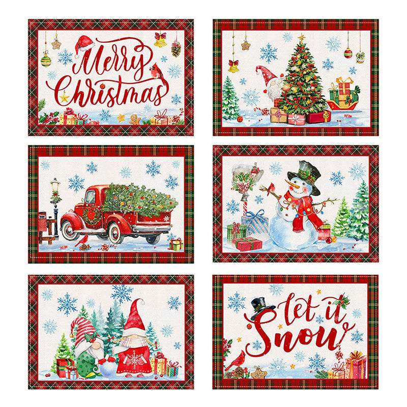Sets de table Plaid de Noël