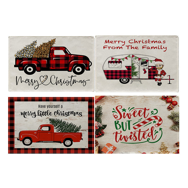 Sets de table Plaid de Noël