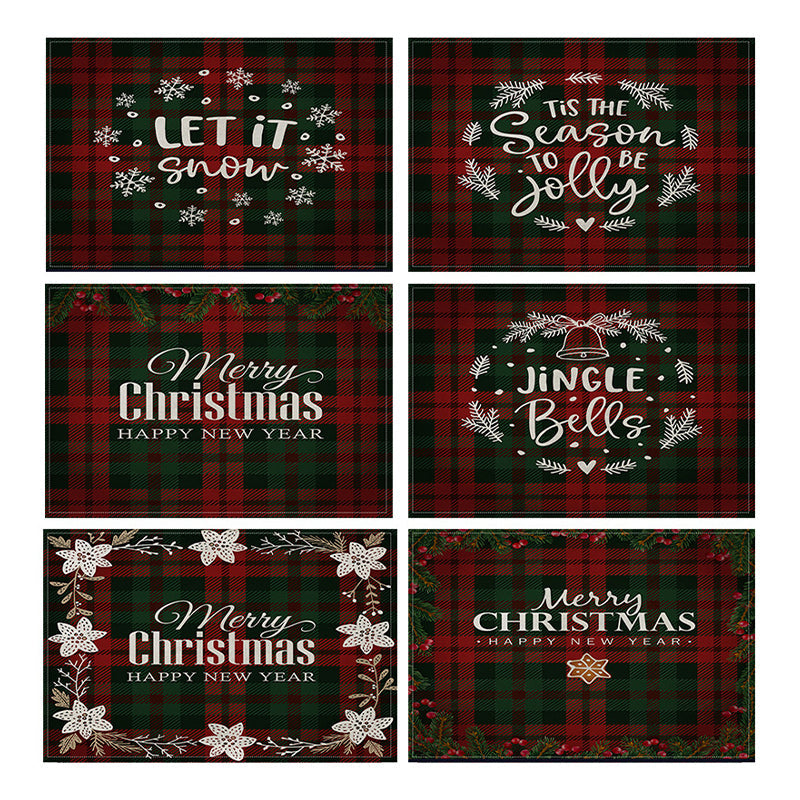 Sets de table Plaid de Noël
