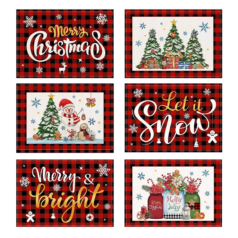 Sets de table Plaid de Noël