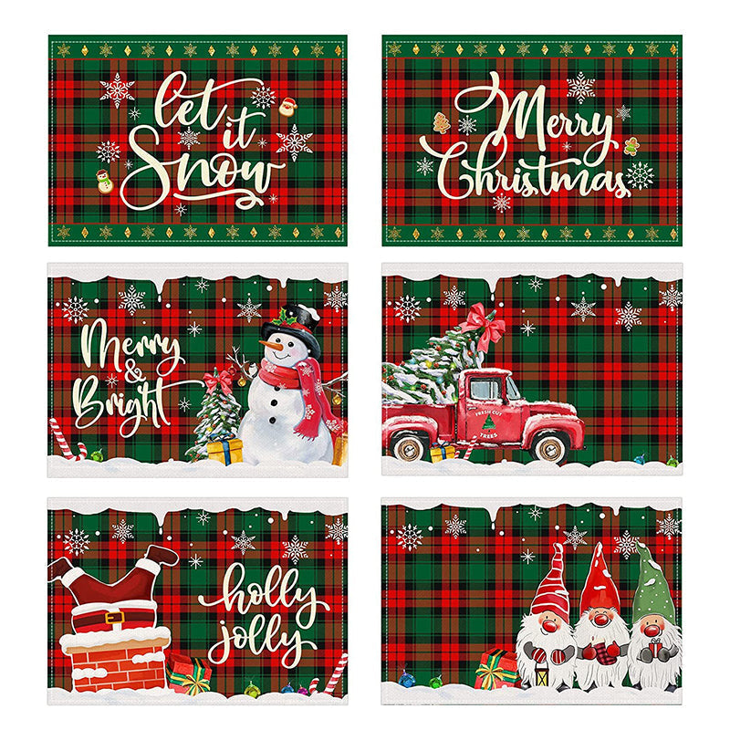 Sets de table Plaid de Noël