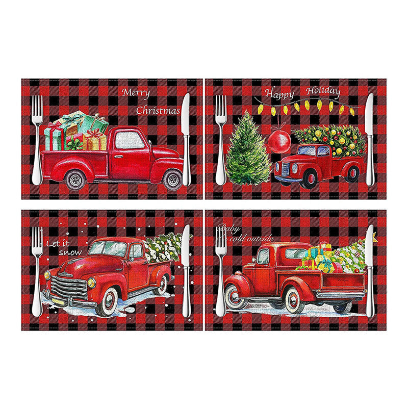 Sets de table Plaid de Noël