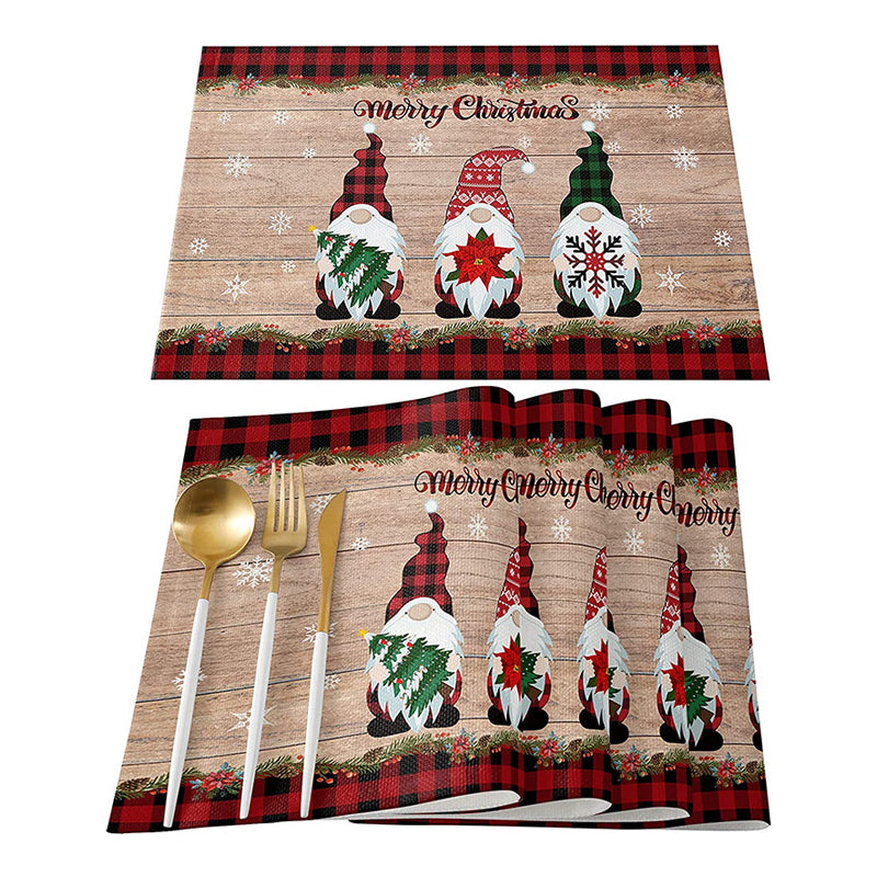 Sets de table Plaid de Noël