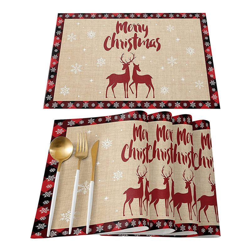 Sets de table Plaid de Noël