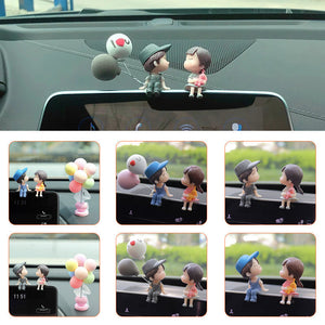 Ornement de voiture de couple mignon