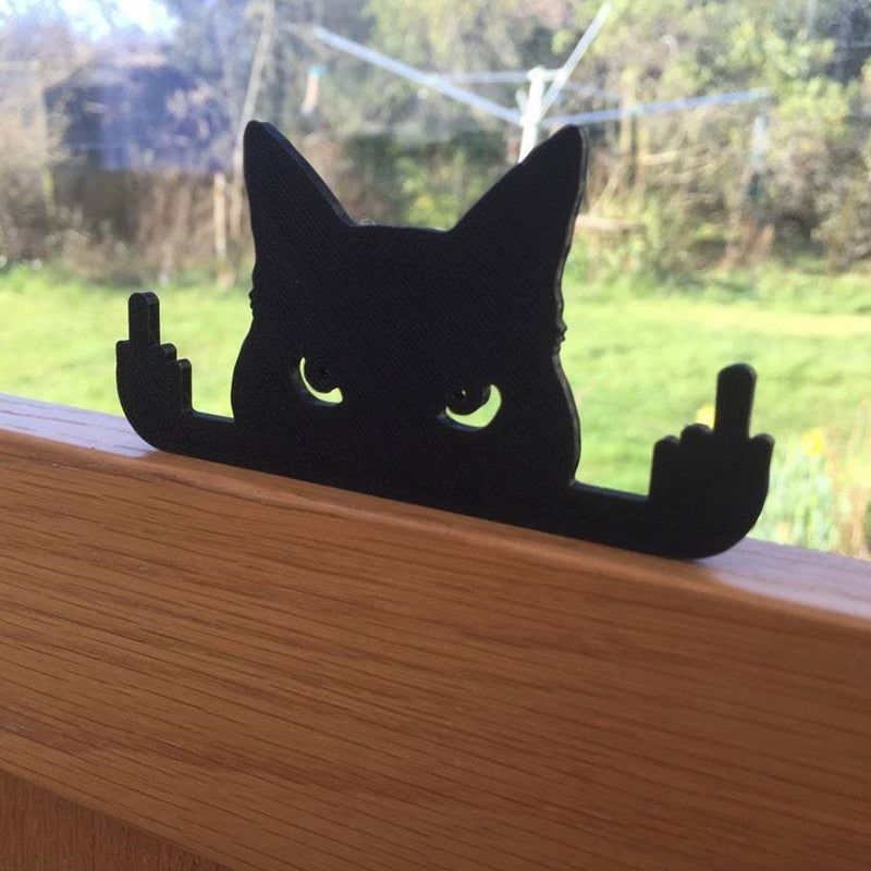 Pré-vente>> Ornement de chat lorgnant noir