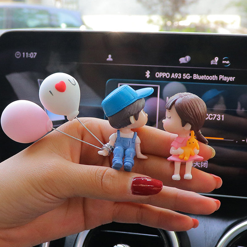Ornement de voiture de couple mignon