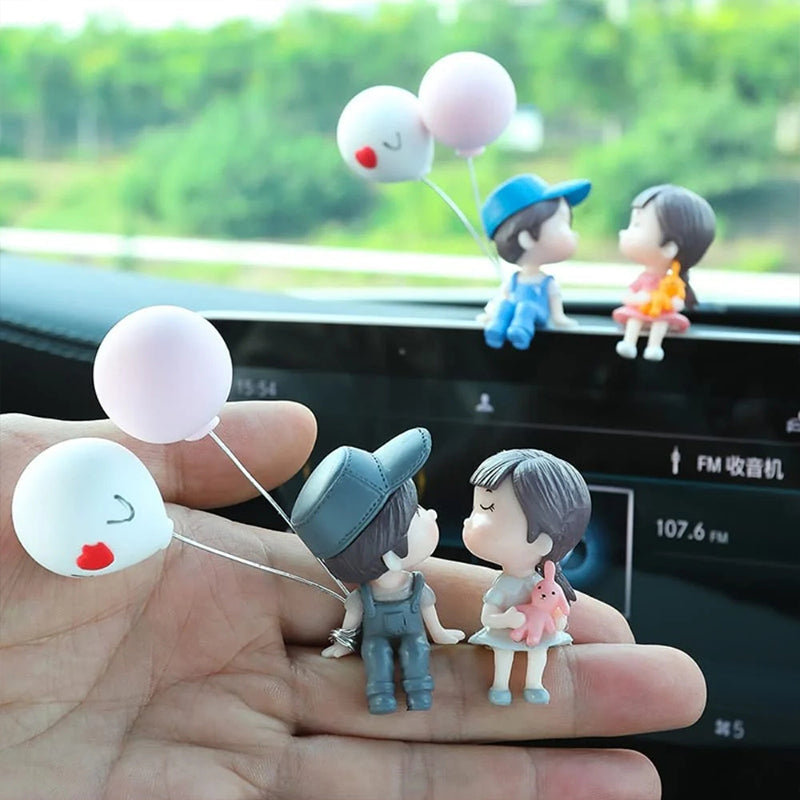 Ornement de voiture de couple mignon