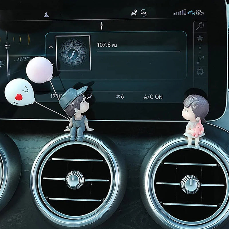 Ornement de voiture de couple mignon
