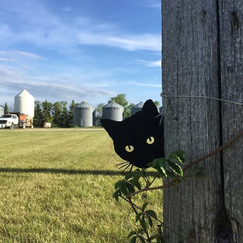 Pré-vente>> Ornement de chat lorgnant noir