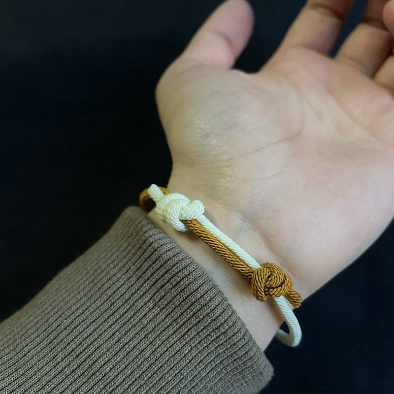 Bracelet tressé en fil milanais