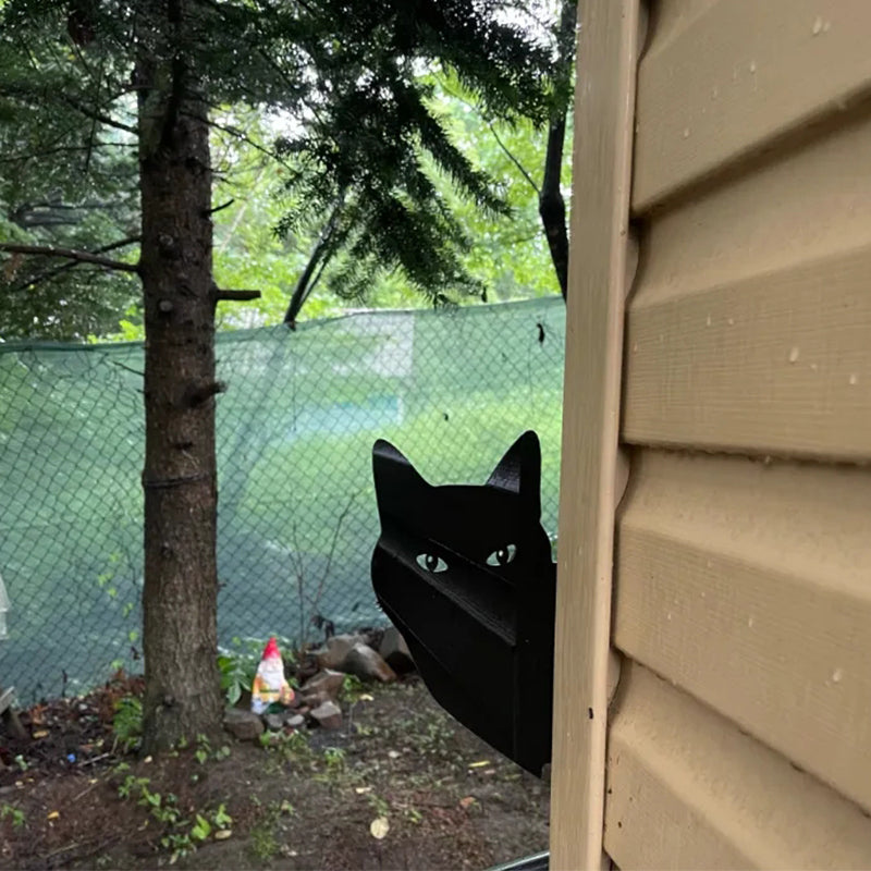 Pré-vente>> Ornement de chat lorgnant noir