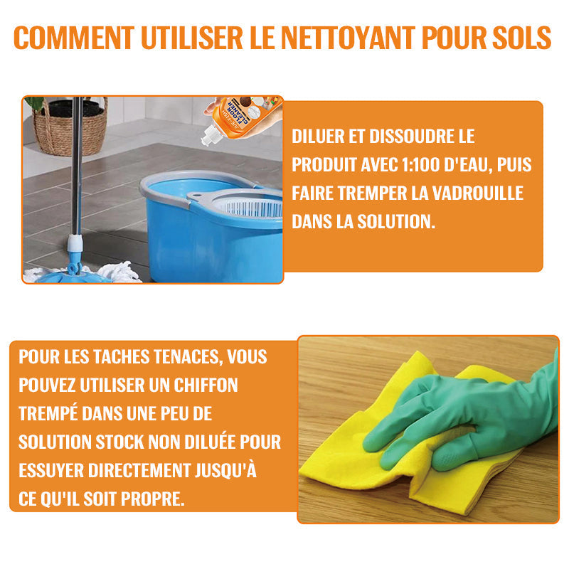 Puissant nettoyant de sol de décontamination