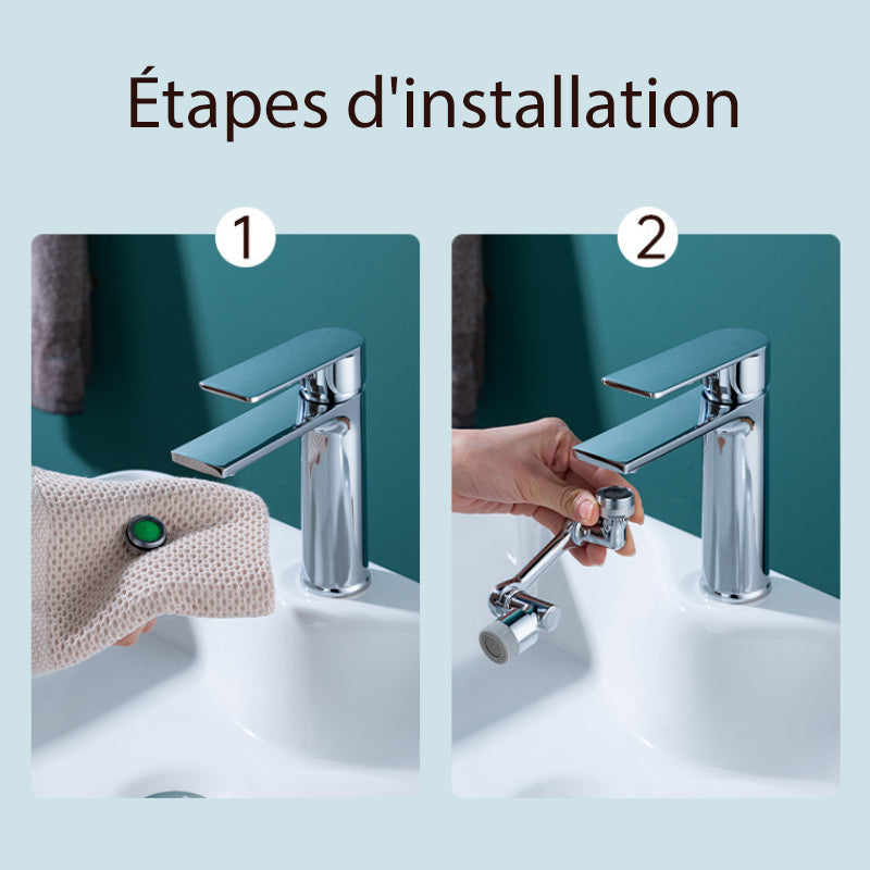 Robinet de filtre anti-éclaboussures rotatif