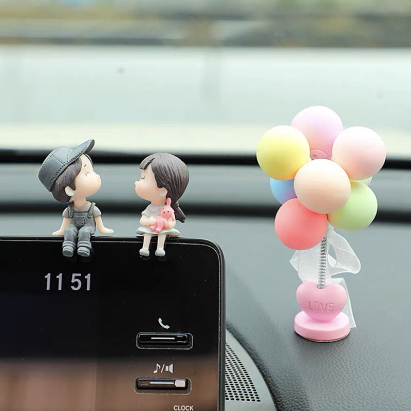 Ornement de voiture de couple mignon