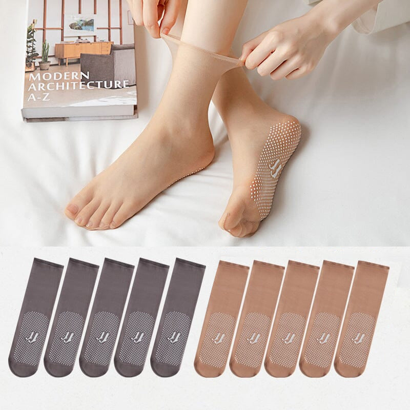 Chaussettes invisibles et antidérapantes en cristal de soie