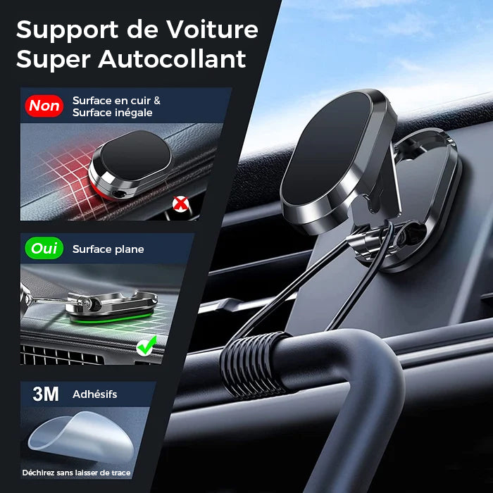 Support de téléphone de voiture pliant en métal