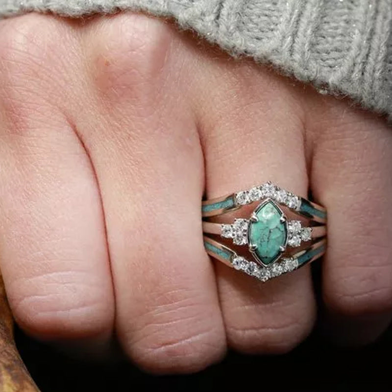 Bague en Turquoise Brillante