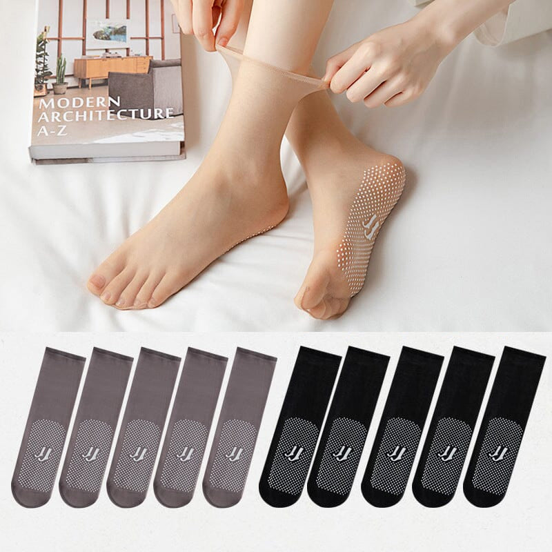 Chaussettes invisibles et antidérapantes en cristal de soie