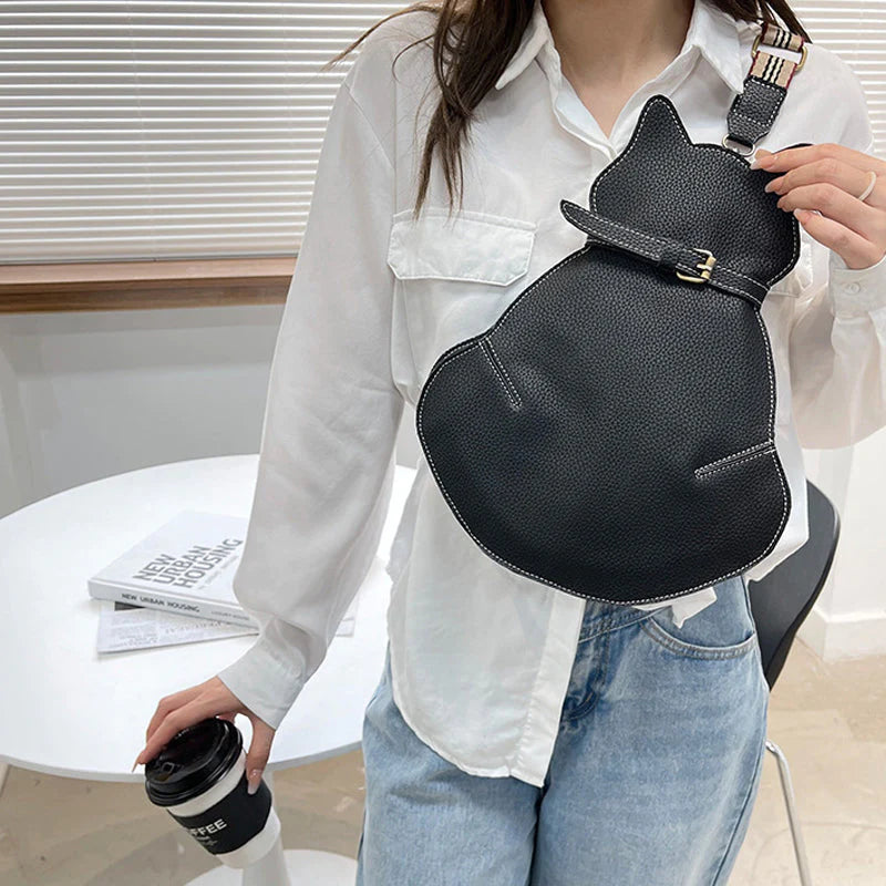 Sac à bandoulière en forme de chat