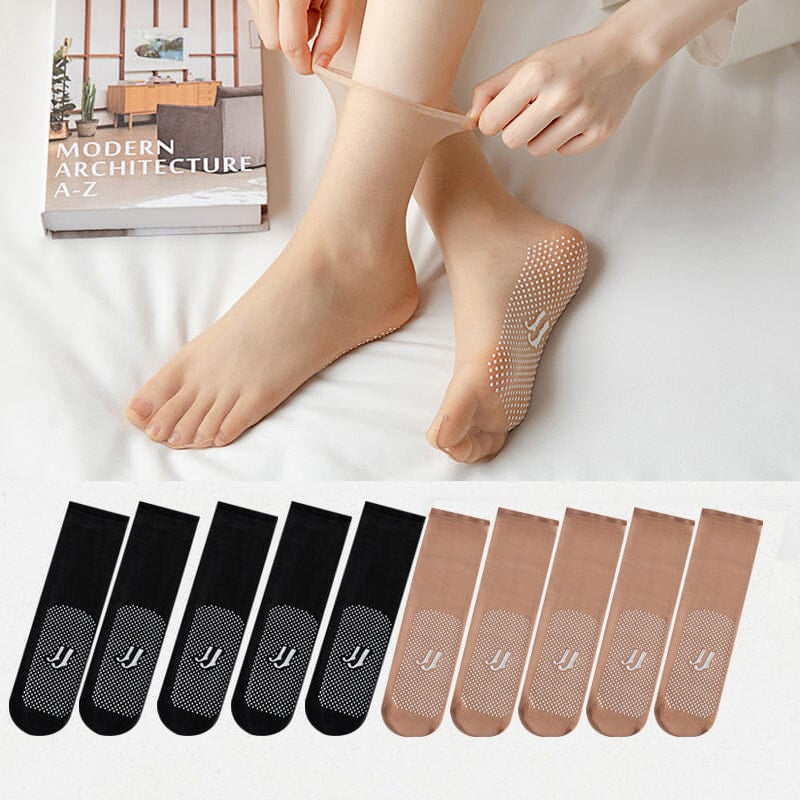 Chaussettes invisibles et antidérapantes en cristal de soie
