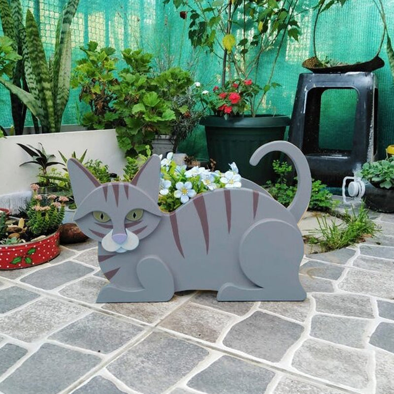 Jardinière en forme de chat