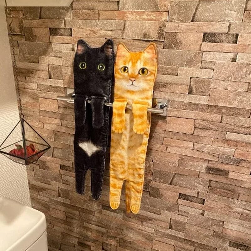 Serviette de toilette chat mignon