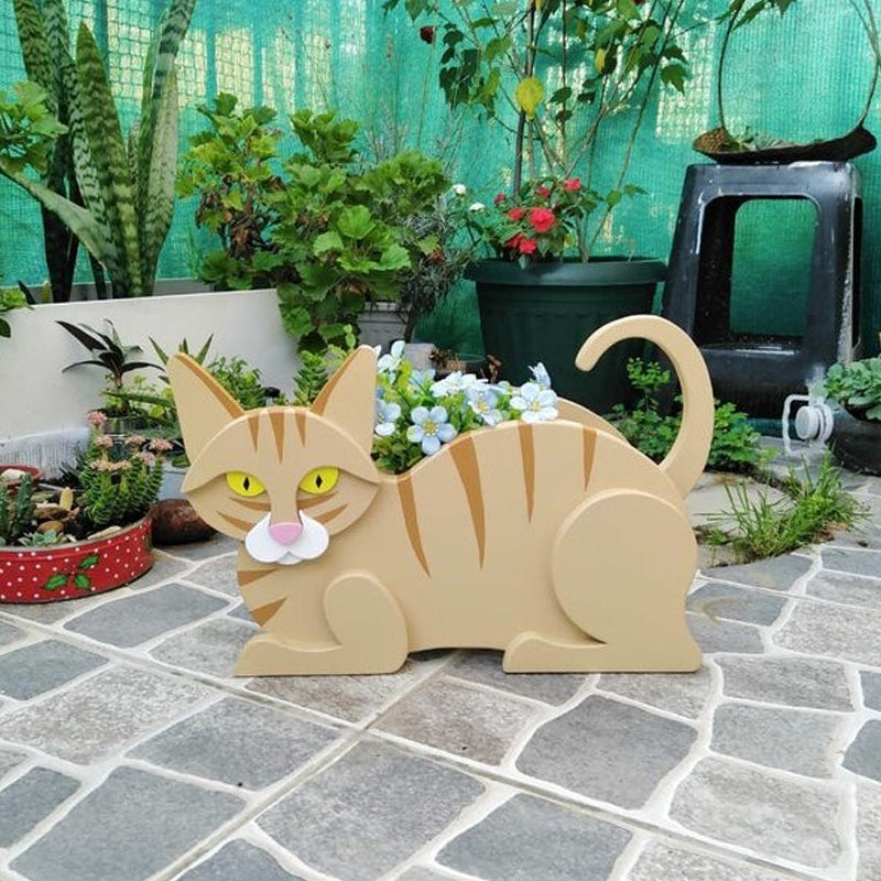 Jardinière en forme de chat