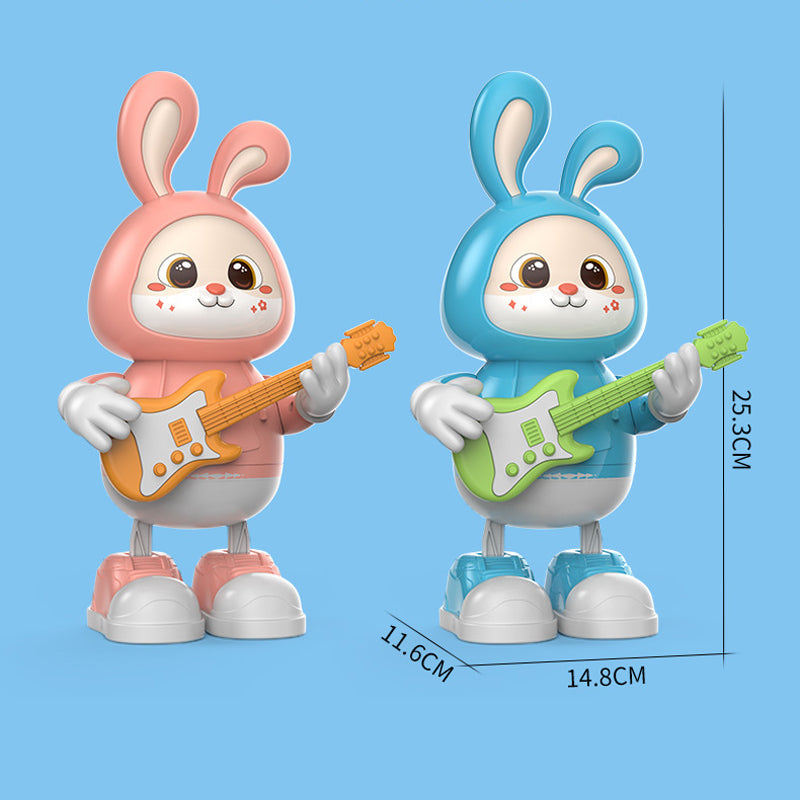 Adorable lapin guitariste jouet