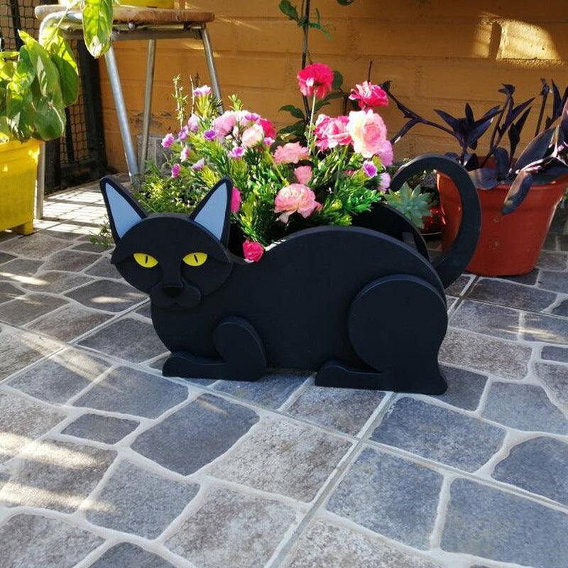 Jardinière en forme de chat