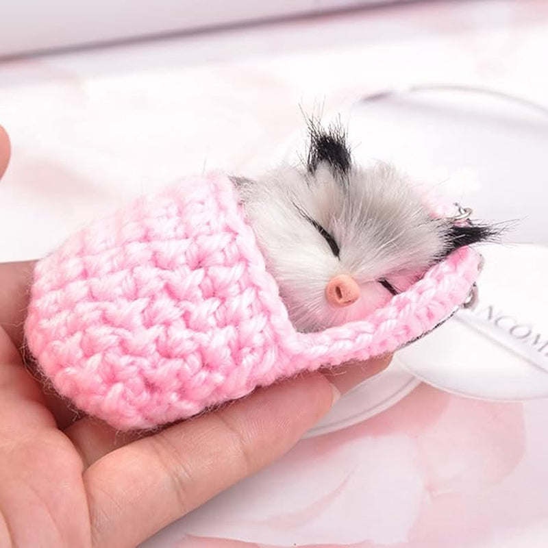 Porte-clés mignon chaton endormi