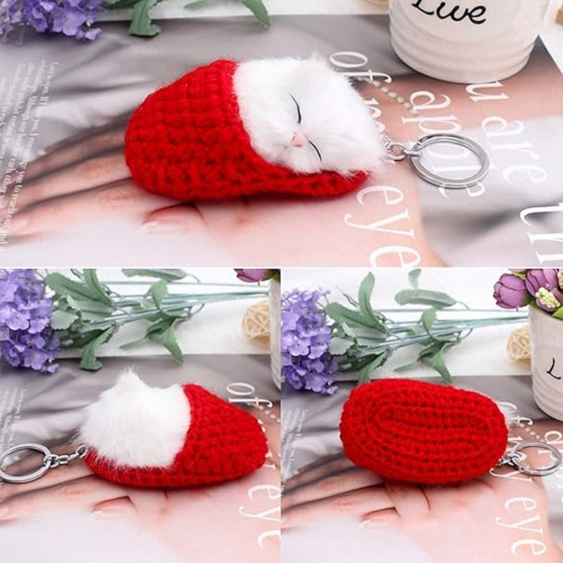 Porte-clés mignon chaton endormi
