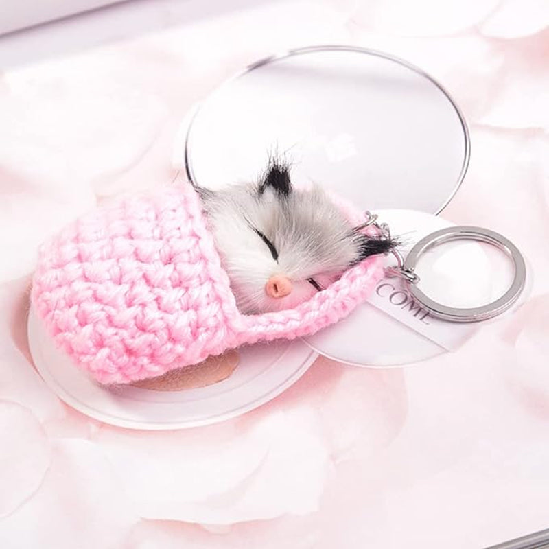 Porte-clés mignon chaton endormi