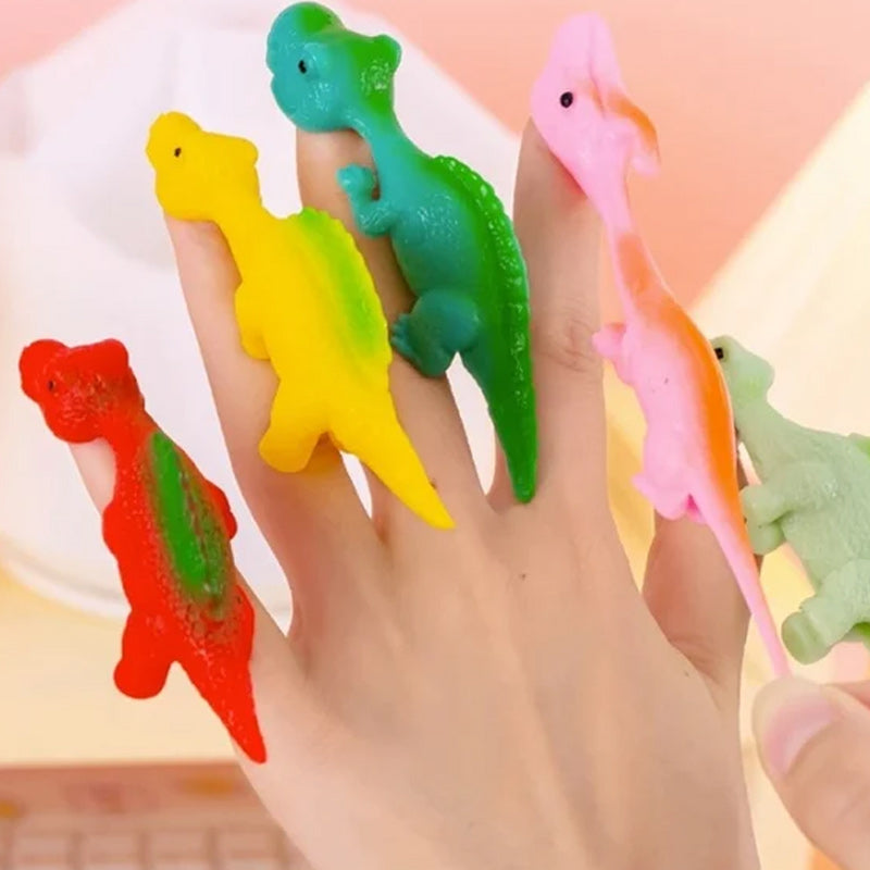 Les jouets pour doigts de dinosaure à lance-pierre (10 pièces)