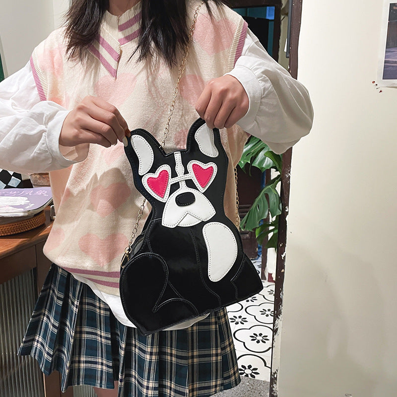 Sac à bandoulière pour chien aimant