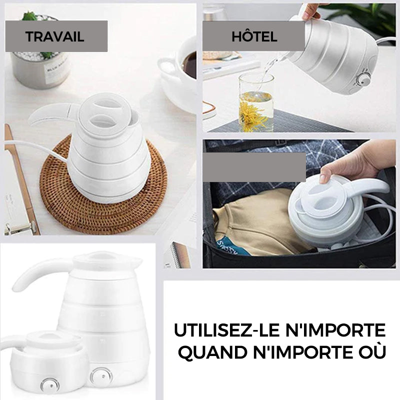 Pichet de gel de silice de voyage portable avec prise universelle