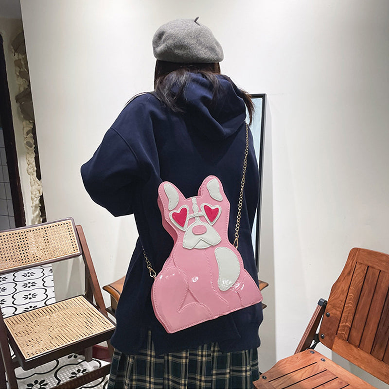 Sac à bandoulière pour chien aimant