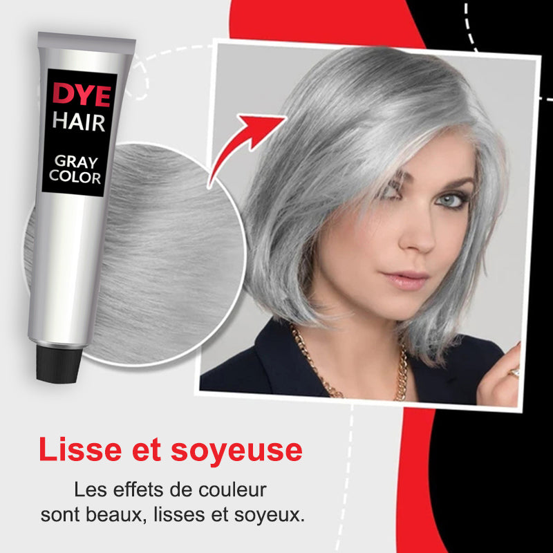 Crème de Teinture Naturelle pour Cheveux Gris Argenté