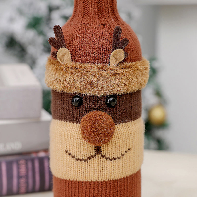 Couverture de bouteille de vin décorative de Noël