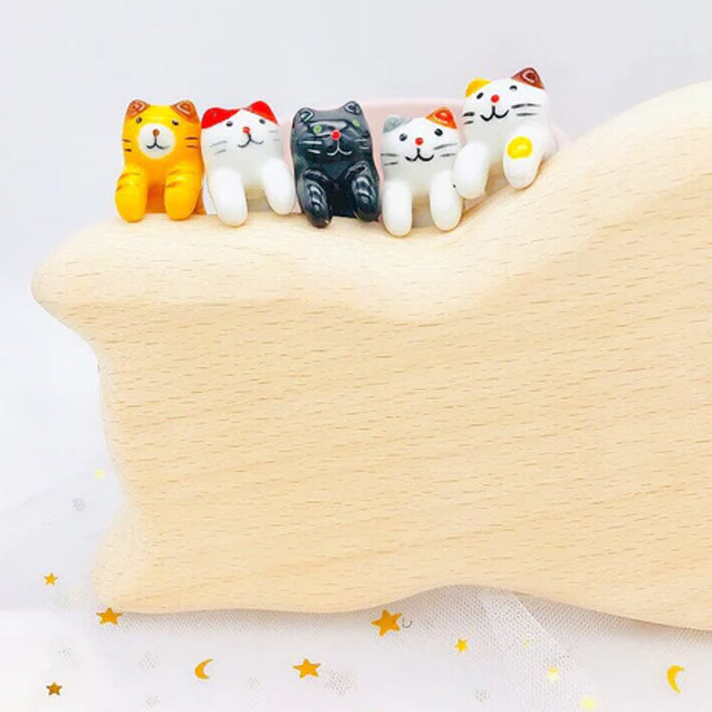 Ensemble de cuillères à café de chat coquin