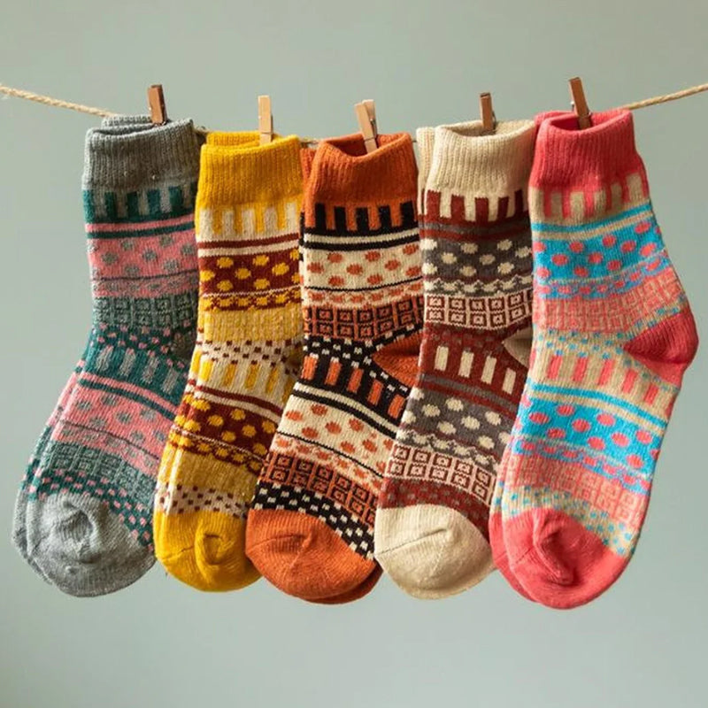 Chaussettes unisexes couleur bonbon (5 paires)