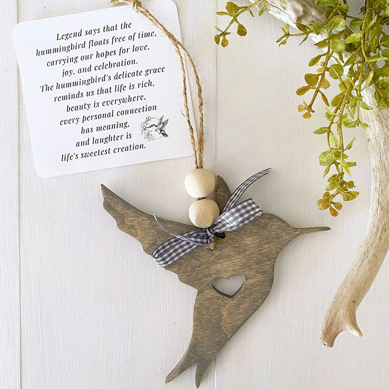 Ornement suspendu en bois cardinal inspirant